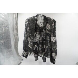 Walter Baker Black and White Floral Blouse